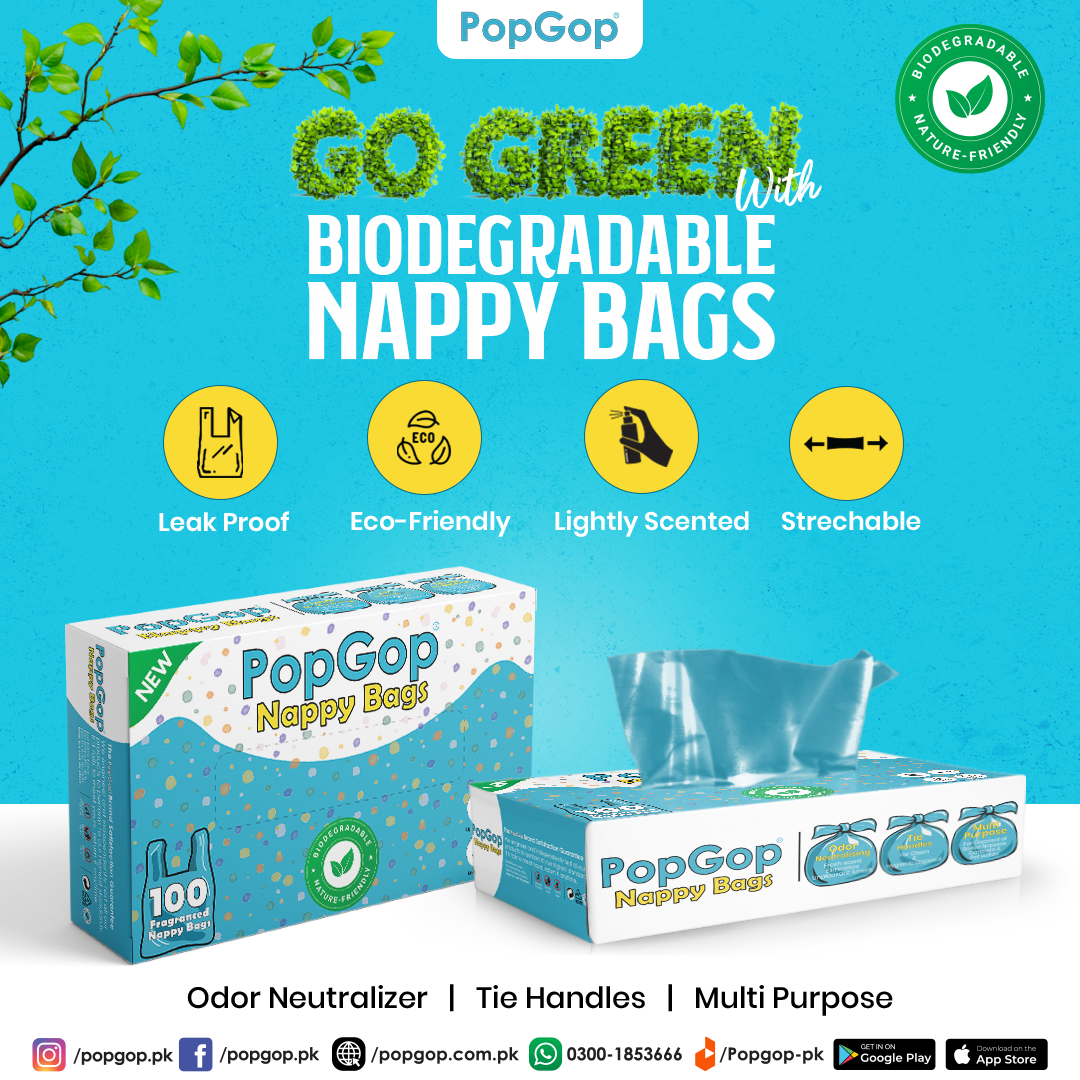 PopGop® Biodegradable Nappy Bags (100 Pcs)