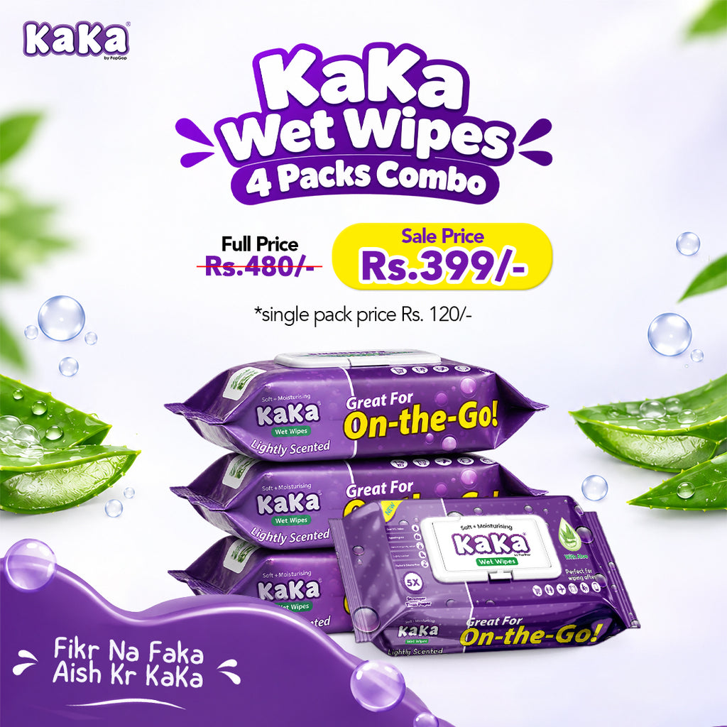 KAKA® Wet Wipes (Pack of 4)