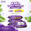 KAKA® Wet Wipes (Pack of 4)